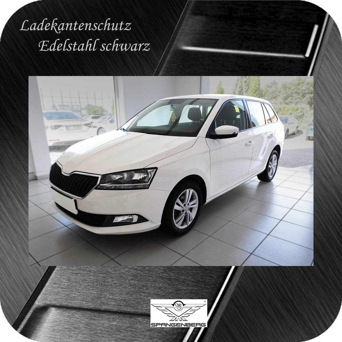 Ladekantenschutz Edelstahl schwarz für Skoda Fabia III Kombi Mopf 08.18- 3245276 h