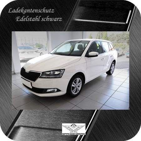 Ladekantenschutz Edelstahl schwarz für Skoda Fabia III Kombi Mopf 08.18- 3245276 h