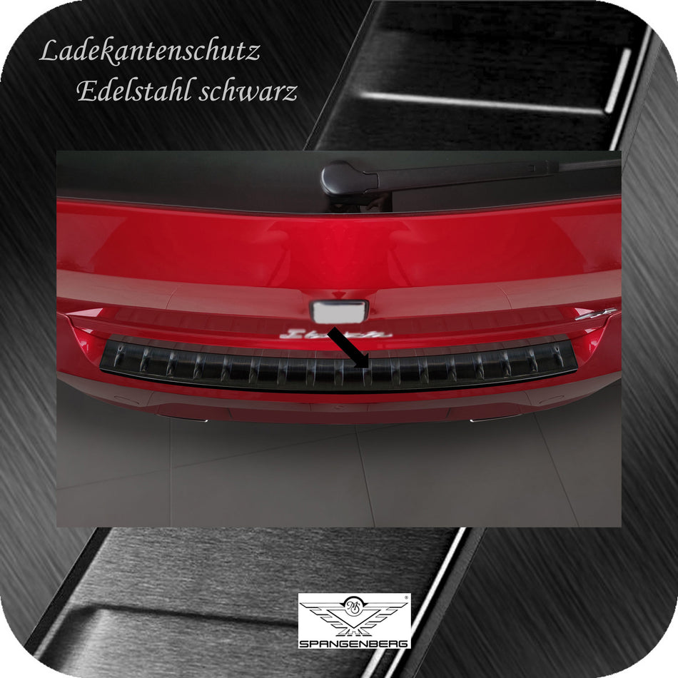 Ladekantenschutz Edelstahl schwarz für Seat Ibiza V 5-Türer Mopf 4.2021- 3245277 b