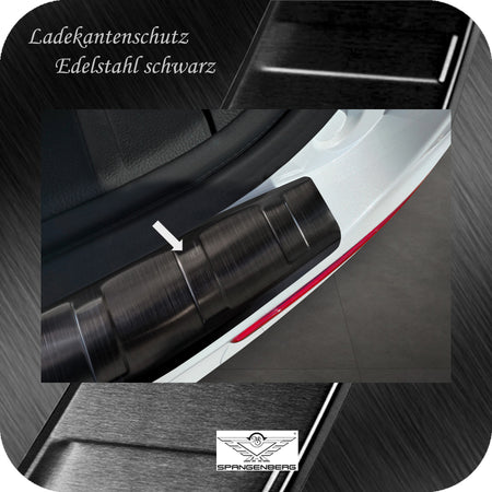 Ladekantenschutz Edelstahl schwarz für Ssangyong Rexton Facelift 3.2021- 3245279 d