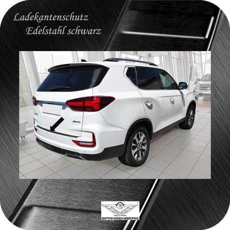 Ladekantenschutz Edelstahl schwarz für Ssangyong Rexton Facelift 3.2021- 3245279 g