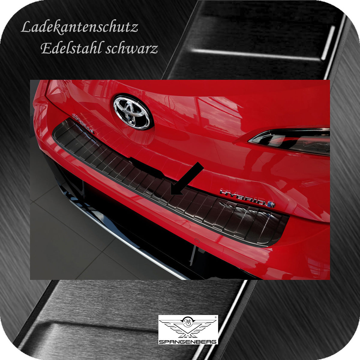 Ladekantenschutz Edelstahl schwarz für Toyota Corolla XII 5-Türer 03.18- 3245283a