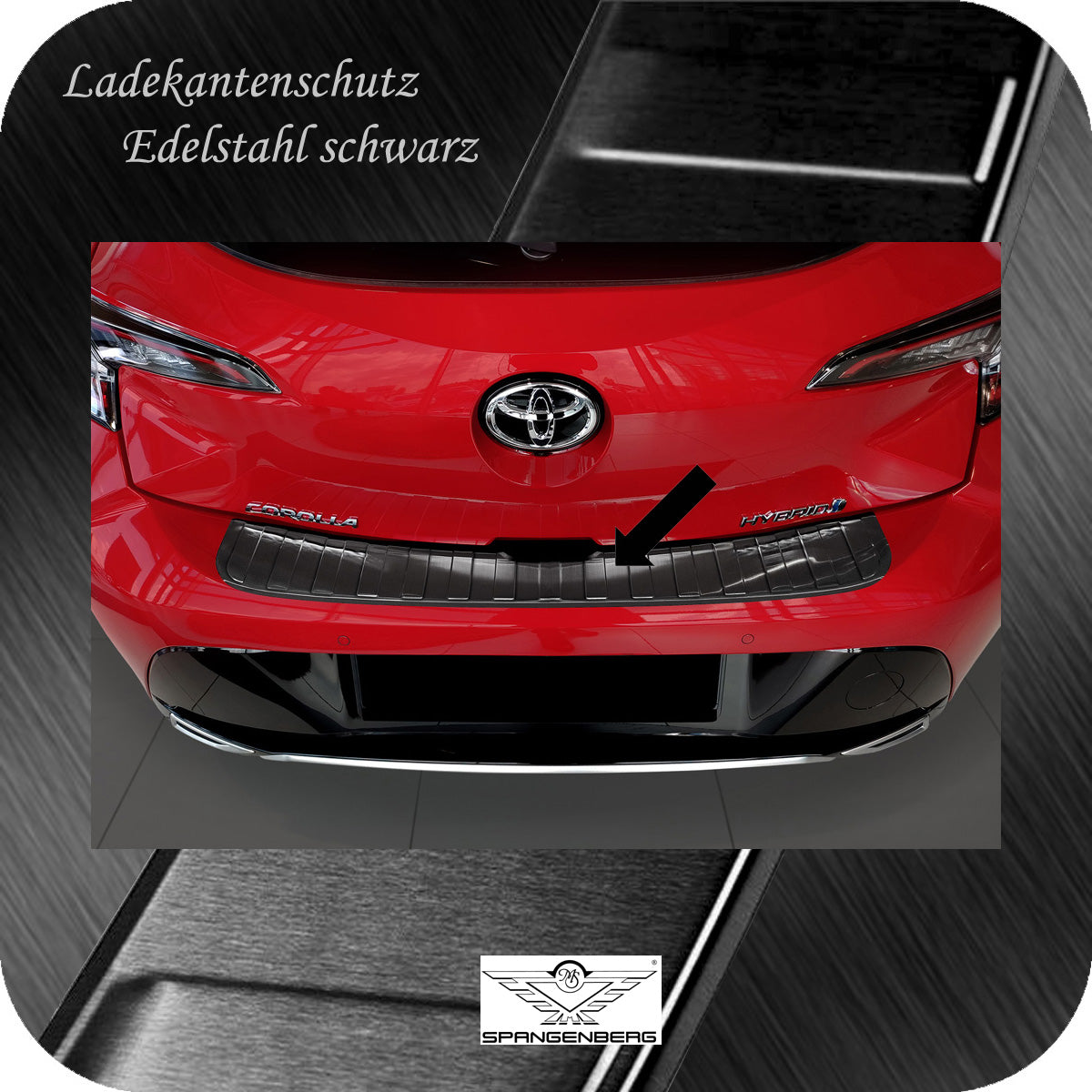 Ladekantenschutz Edelstahl schwarz für Toyota Corolla XII 5-Türer 03.18- 3245283c