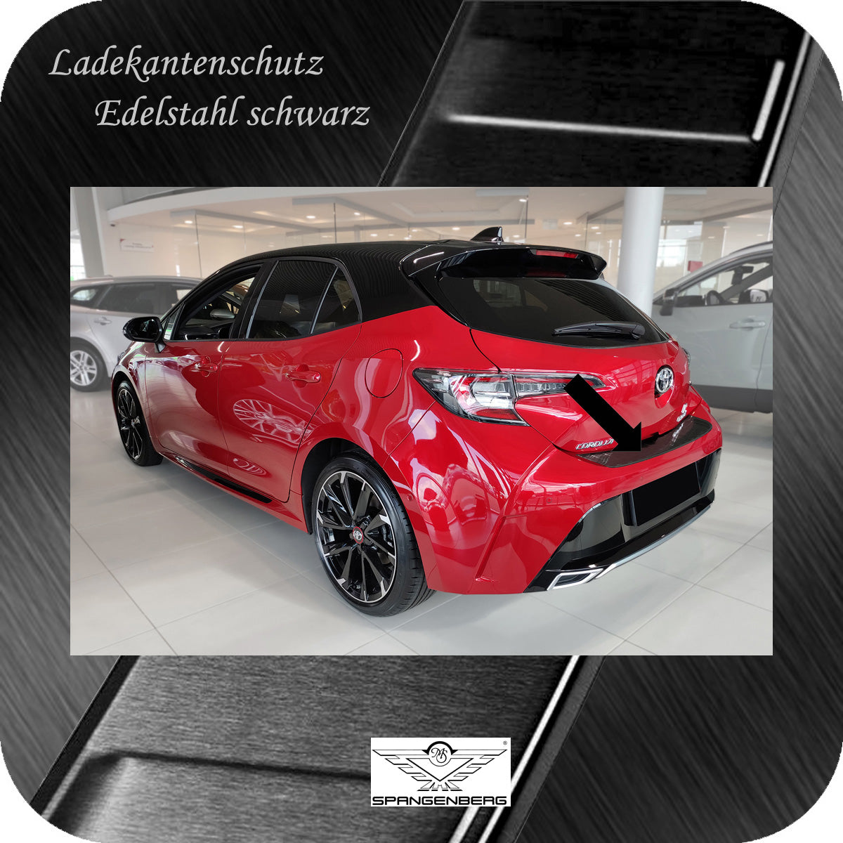 Ladekantenschutz Edelstahl schwarz für Toyota Corolla XII 5-Türer 03.18- 3245283g