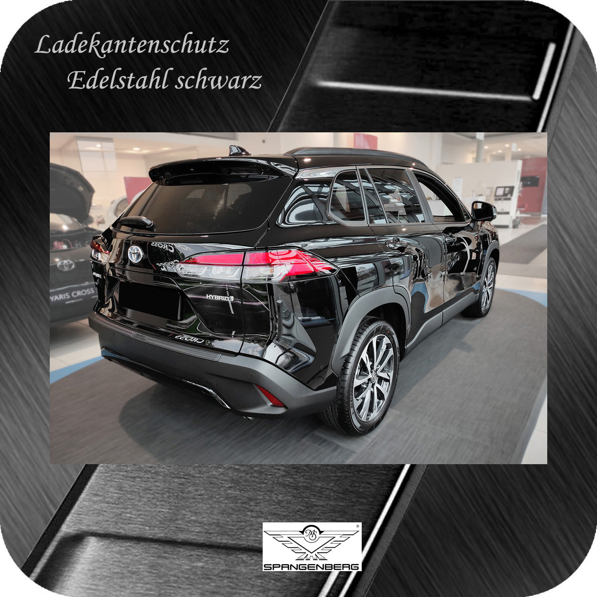 Ladekantenschutz Edelstahl schwarz für Toyota Corolla Cross ab 11.2022- 3245284 g