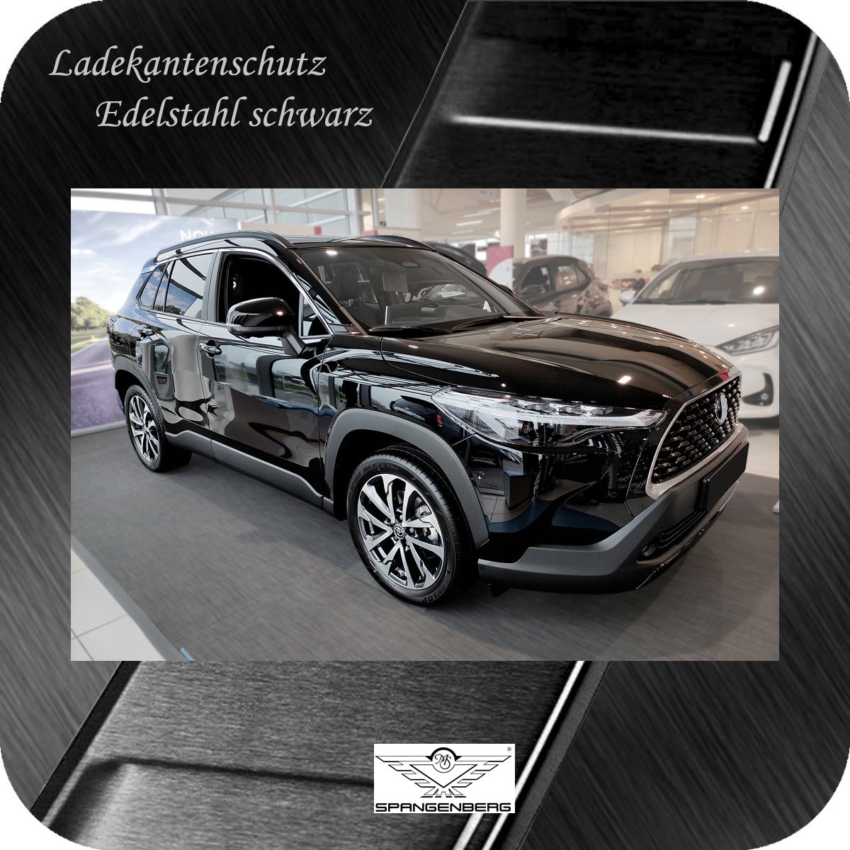 Ladekantenschutz Edelstahl schwarz für Toyota Corolla Cross ab 11.2022- 3245284 h