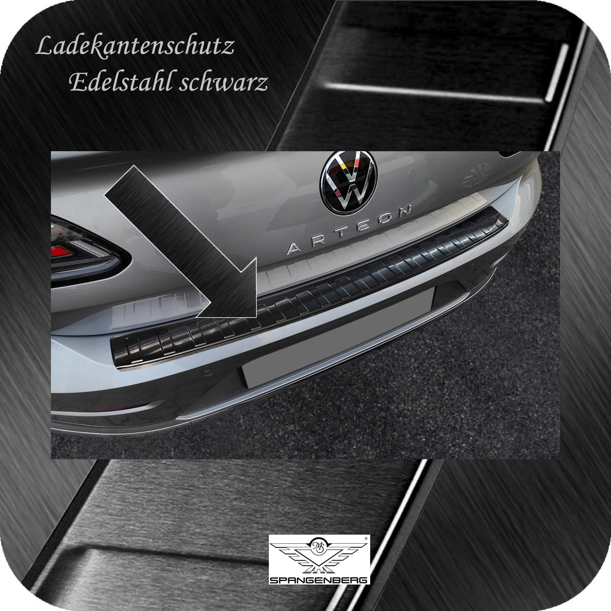 Ladekantenschutz Edelstahl schwarz VW Arteon Shooting Brake ab 06.2020- 3245291a