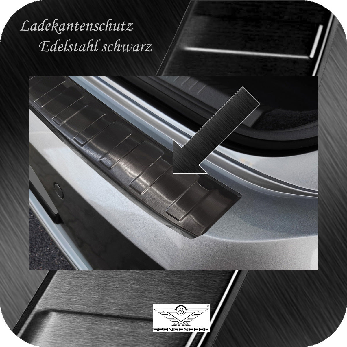 Ladekantenschutz Edelstahl schwarz VW Arteon Shooting Brake ab 06.2020- 3245291d