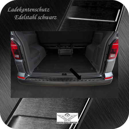 Ladekantenschutz Edelstahl schwarz für VW T6 & T6.1 Heckklappe 04.2015- 3245292 b