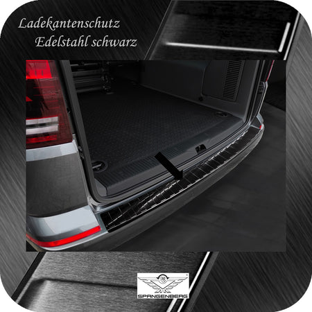 Ladekantenschutz Edelstahl schwarz für VW T6 & T6.1 Heckklappe 04.2015- 3245292 d