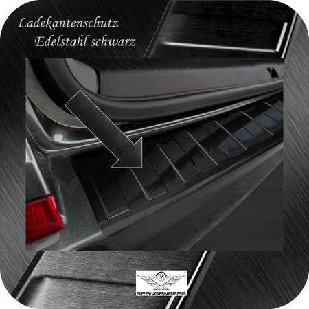 Ladekantenschutz Edelstahl schwarz für VW T6 & T6.1 Heckklappe 04.2015- 3245292 e