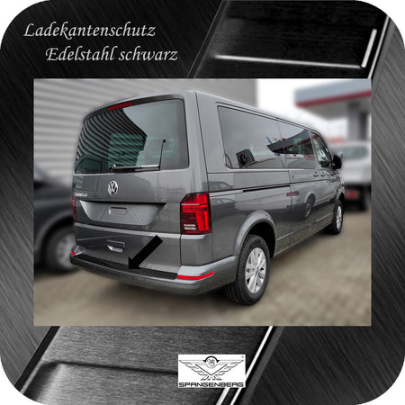 Ladekantenschutz Edelstahl schwarz für VW T6 & T6.1 Heckklappe 04.2015- 3245292 g