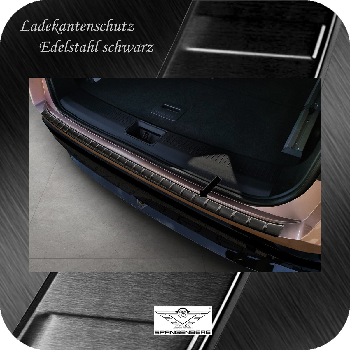 Ladekantenschutz Edelstahl schwarz für Nissan Ariya SUV ab Bj. 04.2022- 3245296 a