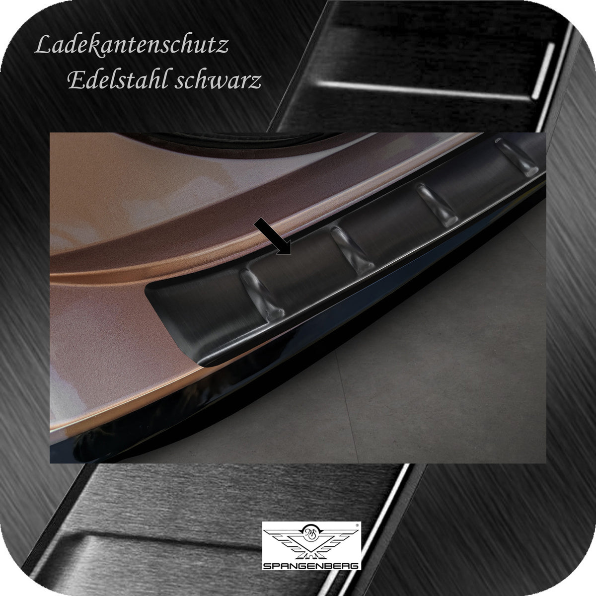 Ladekantenschutz Edelstahl schwarz für Nissan Ariya SUV ab Bj. 04.2022- 3245296 c