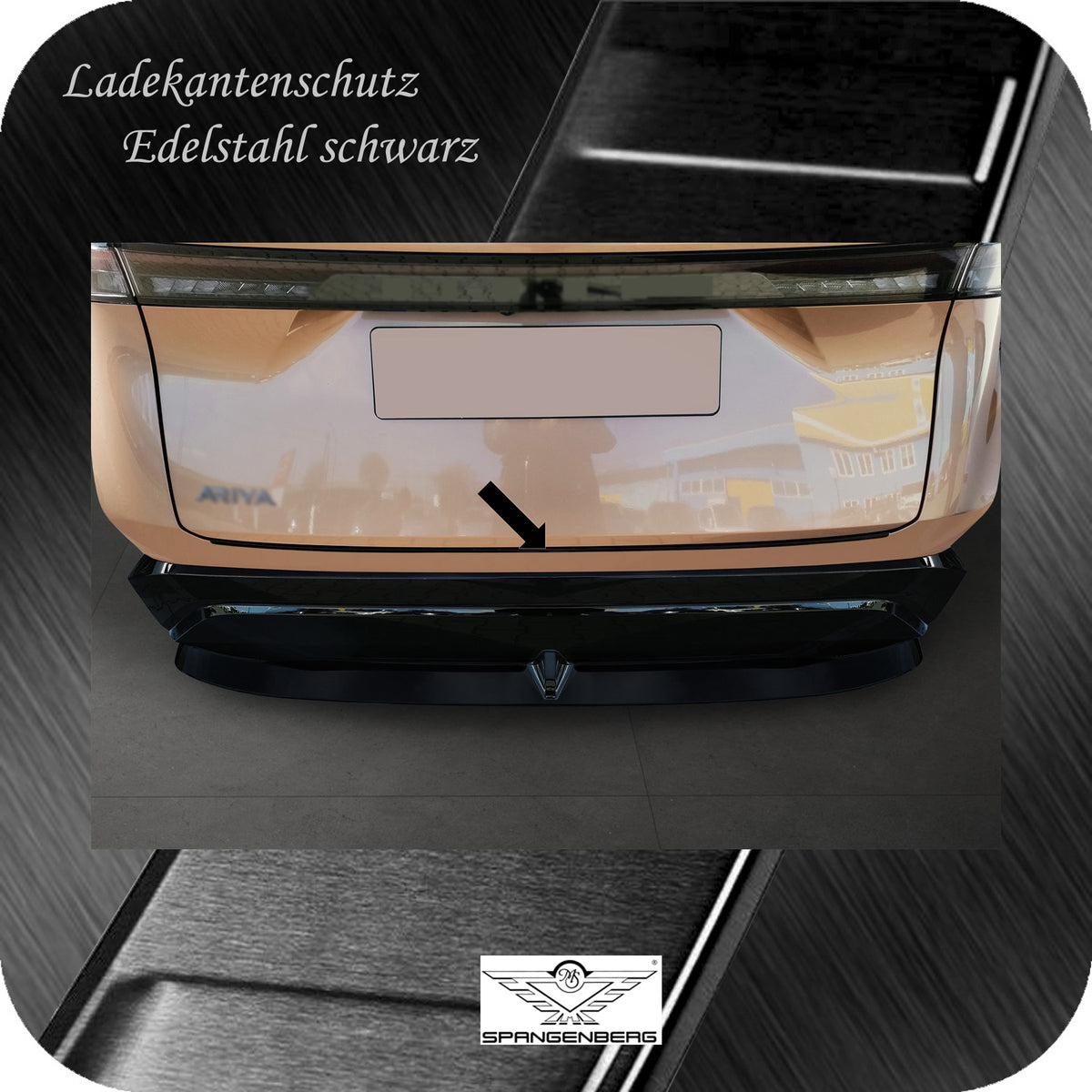 Ladekantenschutz Edelstahl schwarz für Nissan Ariya SUV ab Bj. 04.2022- 3245296 d