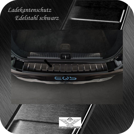 Ladekantenschutz Edelstahl schwarz für Mercedes EQS SUV X296 ab 12.2022- 3245298 b