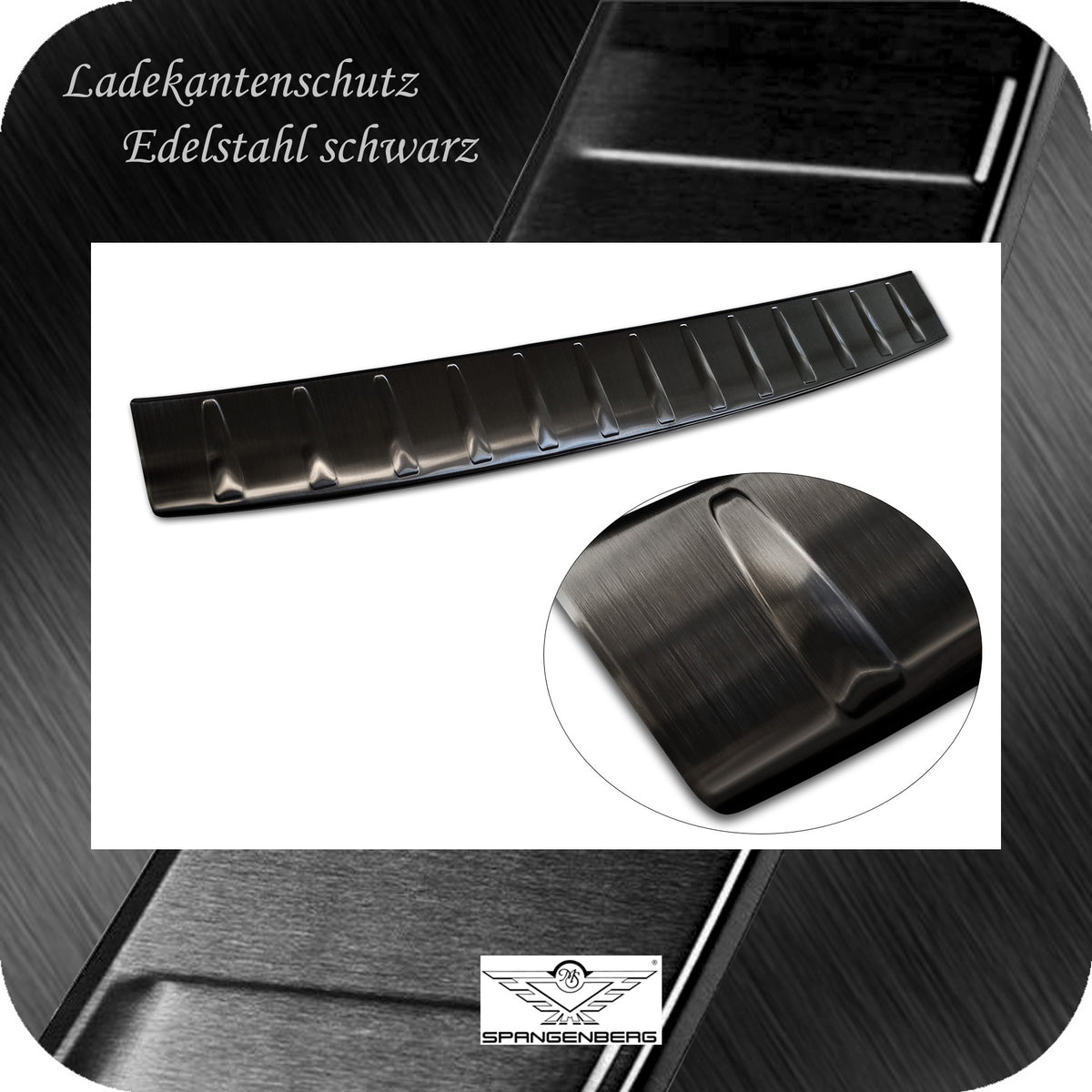 Ladekantenschutz Edelstahl schwarz für Mercedes EQS SUV X296 ab 12.2022- 3245298 d