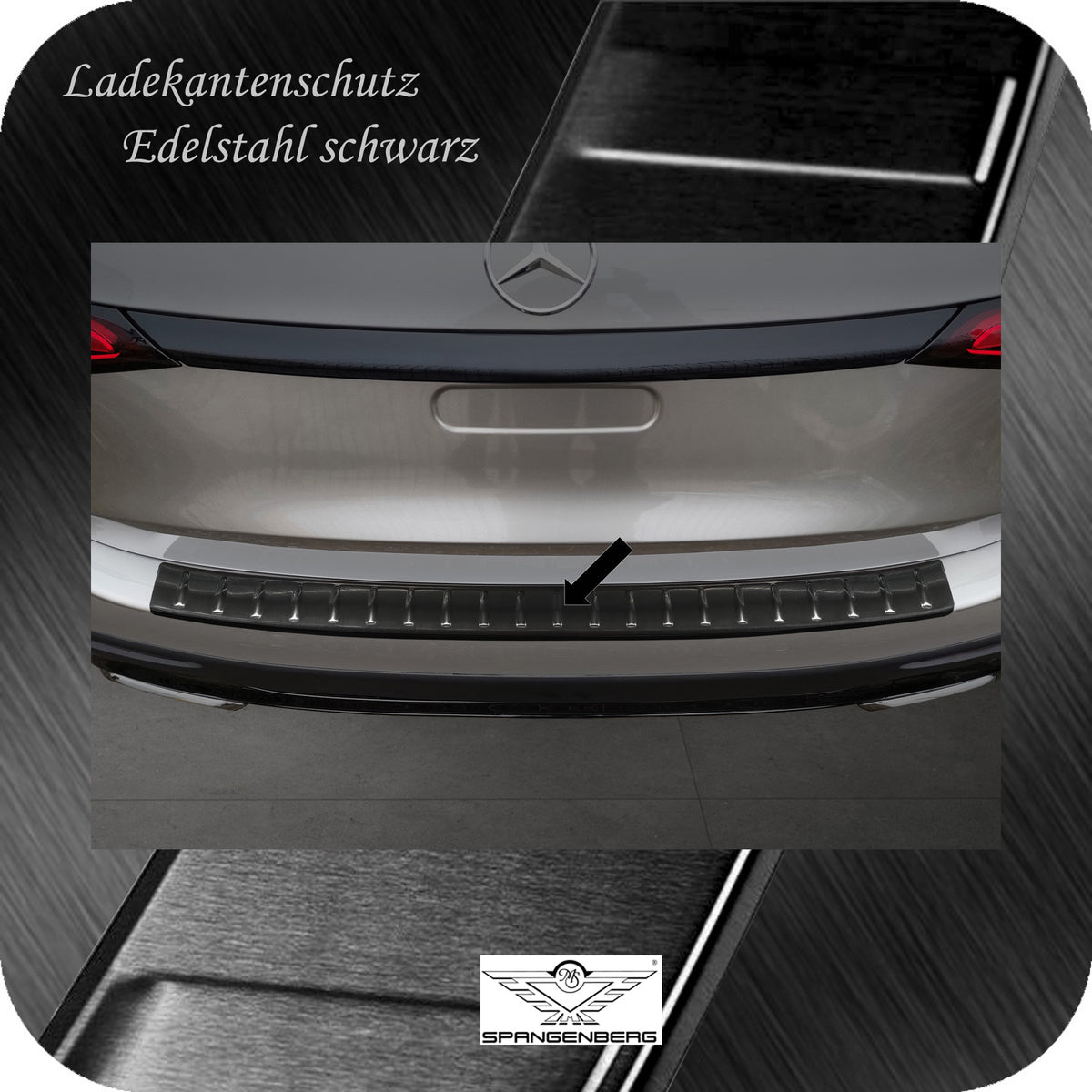 Ladekantenschutz Edelstahl schwarz für Mercedes GLC II X254 SUV 06.2022- 3245299 b