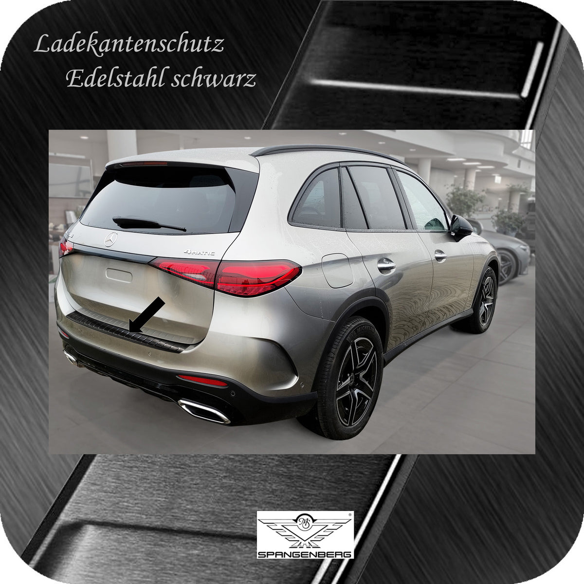 Ladekantenschutz Edelstahl schwarz für Mercedes GLC II X254 SUV 06.2022- 3245299 g