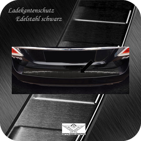 Ladekantenschutz Edelstahl schwarz für Volvo V70 III ab Facelift 6.2013- 3245301 c