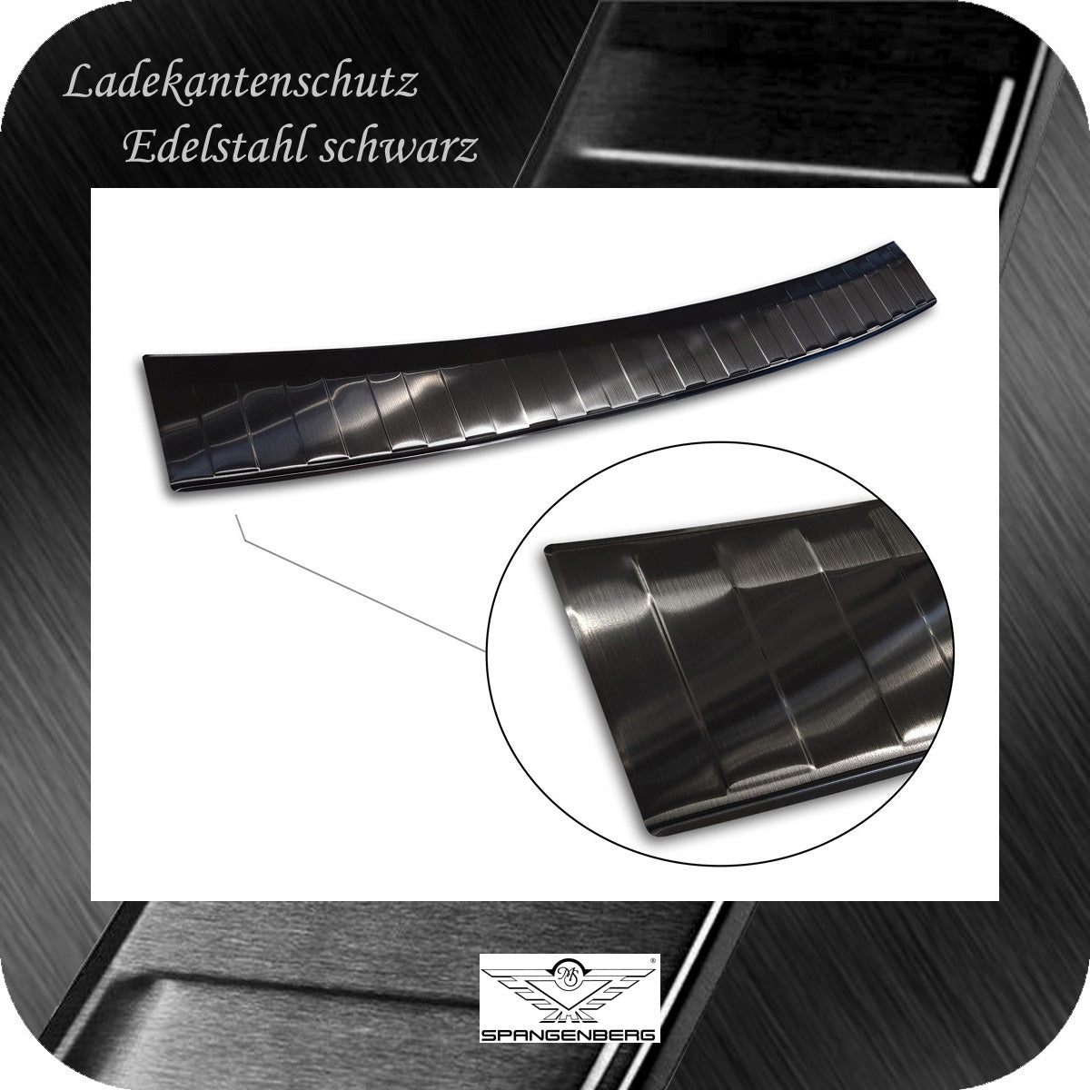 Ladekantenschutz Edelstahl schwarz für Volvo V70 III ab Facelift 6.2013- 3245301 e