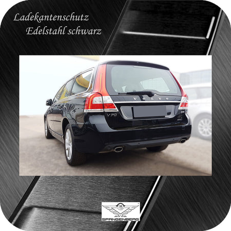 Ladekantenschutz Edelstahl schwarz für Volvo V70 III ab Facelift 6.2013- 3245301 g