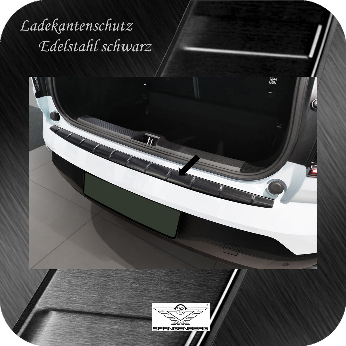 Ladekantenschutz Edelstahl schwarz für Volvo EX30 ab Baujahr 12.2023- 3245302 a