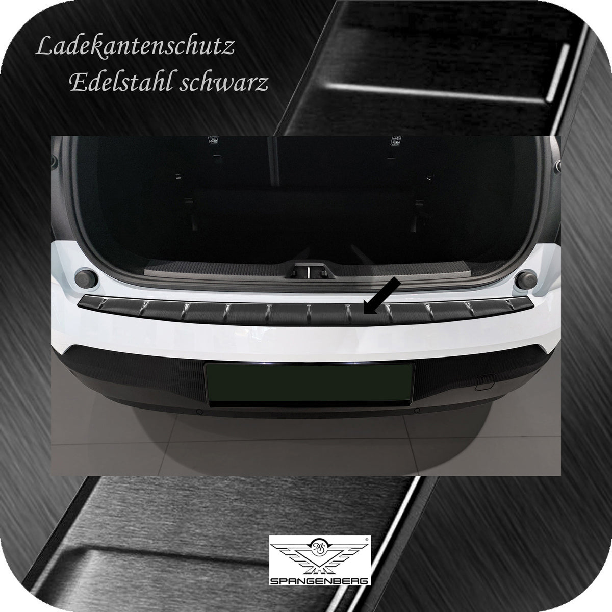 Ladekantenschutz Edelstahl schwarz für Volvo EX30 ab Baujahr 12.2023- 3245302 b