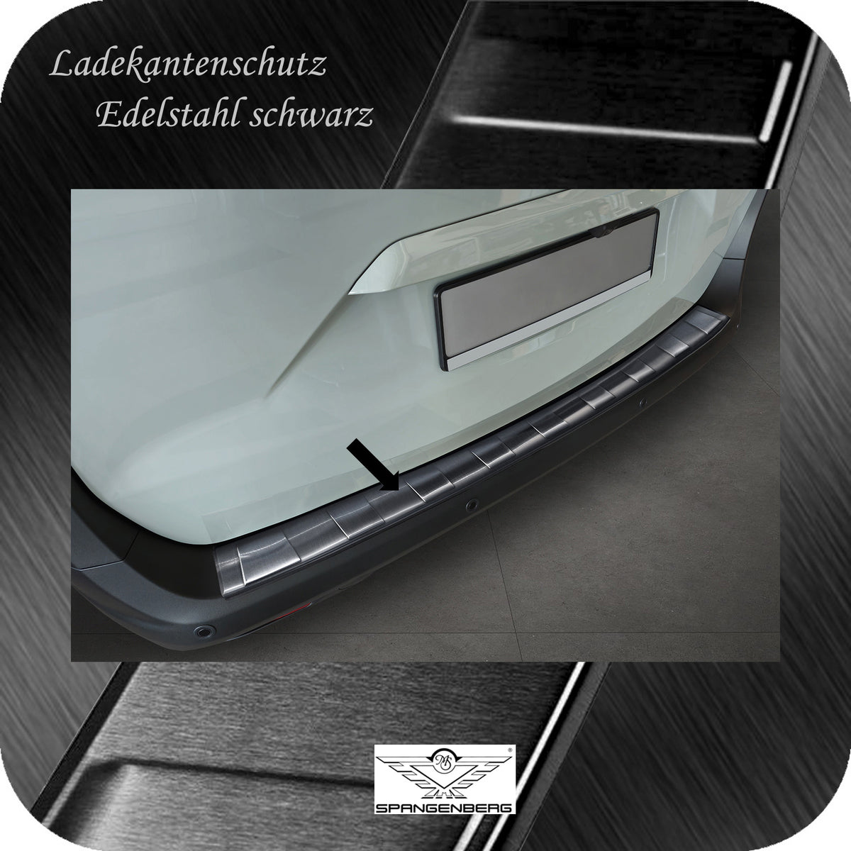 Ladekantenschutz Edelstahl schwarz für Ford Tourneo Courier II 07.2023- 3245303a