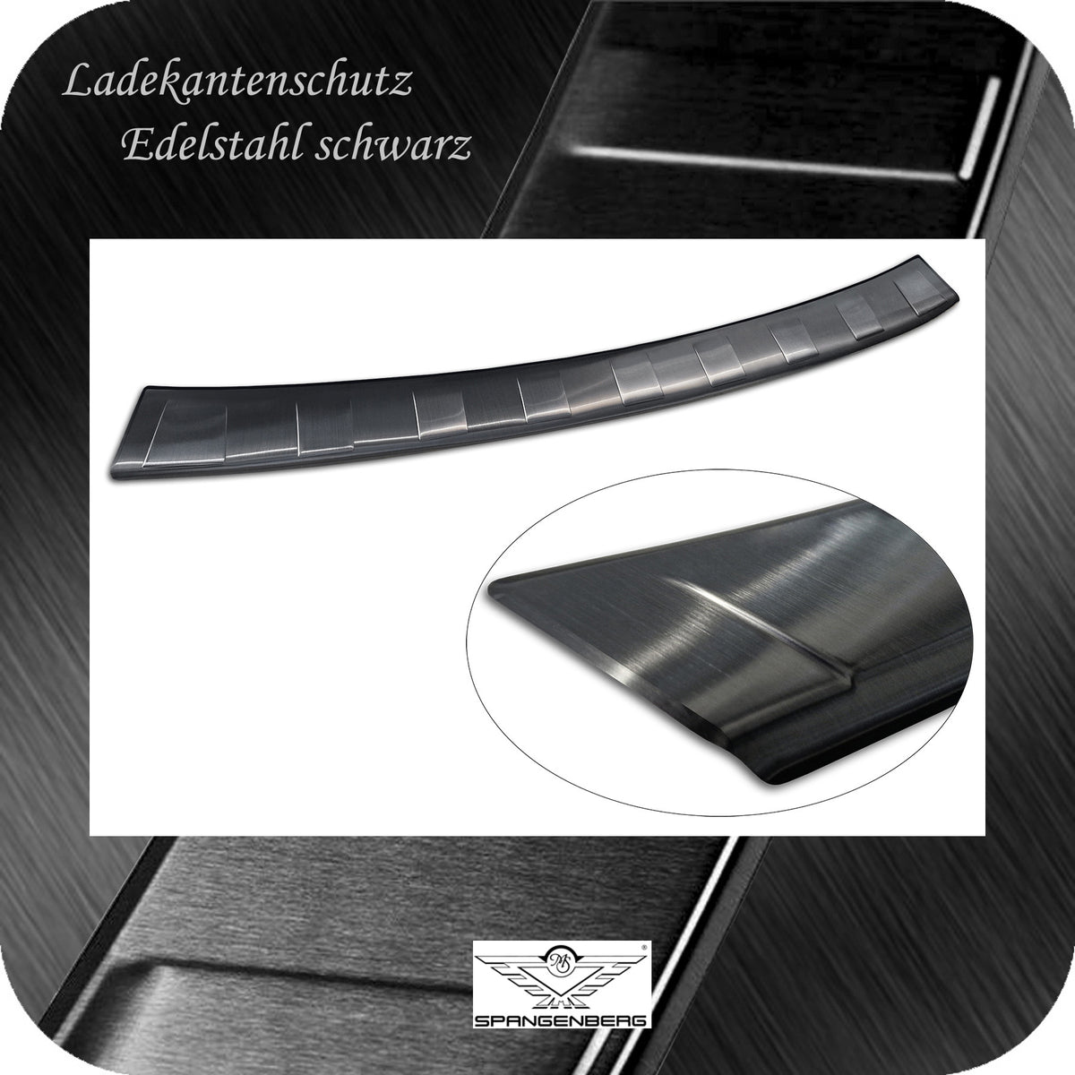 Ladekantenschutz Edelstahl schwarz für Ford Tourneo Courier II 07.2023- 3245303e