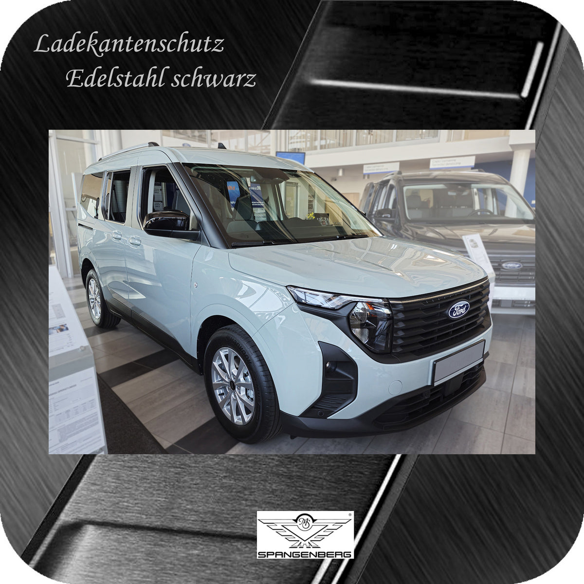 Ladekantenschutz Edelstahl schwarz für Ford Tourneo Courier II 07.2023- 3245303h