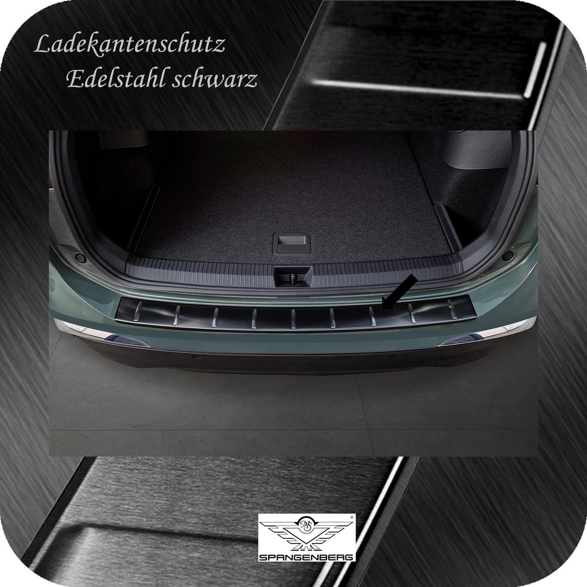 Ladekantenschutz Edelstahl schwarz für Volkswagen VW Tiguan III 11.2023- 3245305 c