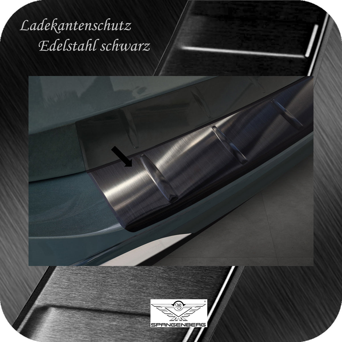 Ladekantenschutz Edelstahl schwarz für Volkswagen VW Tiguan III 11.2023- 3245305 e