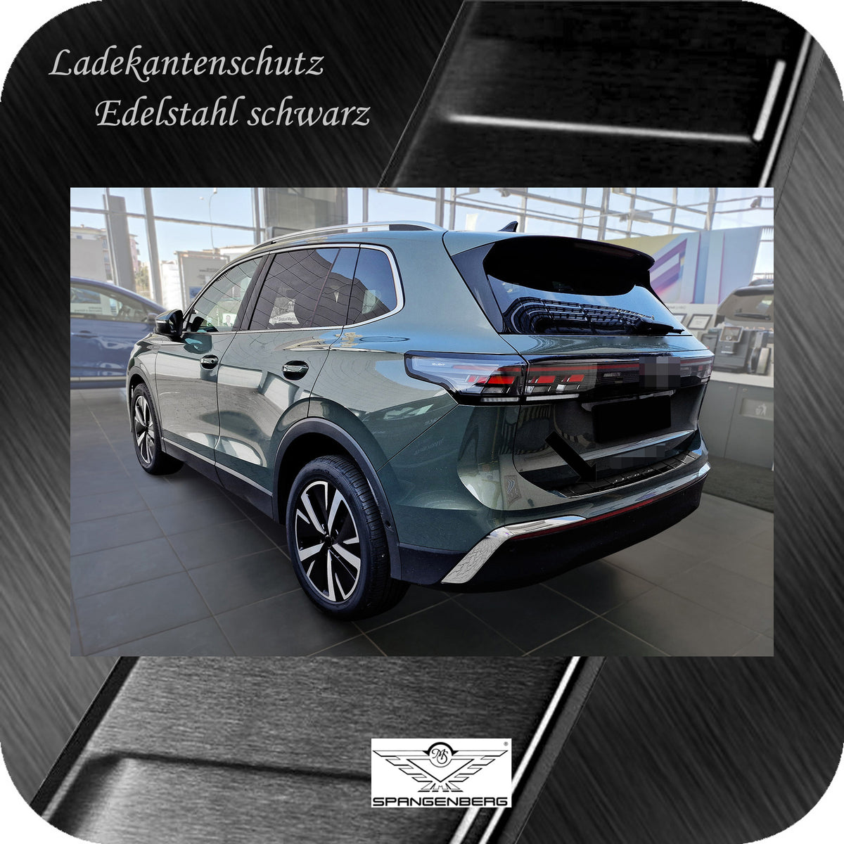 Ladekantenschutz Edelstahl schwarz für Volkswagen VW Tiguan III 11.2023- 3245305 h