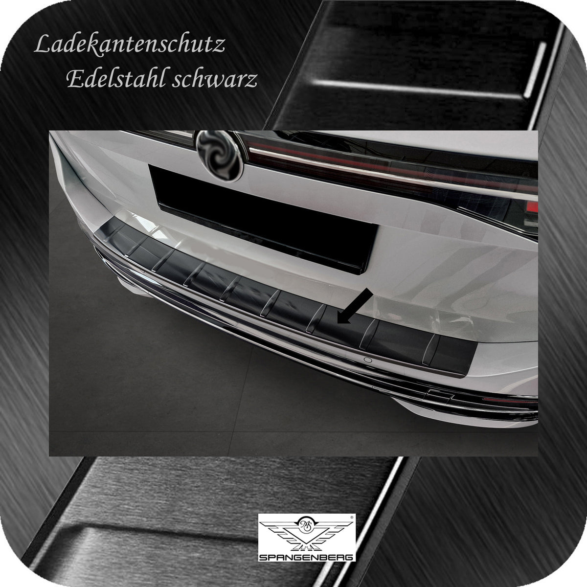 Ladekantenschutz Edelstahl schwarz für VW Passat Variant B9 ab 02.2024- 3245306 b