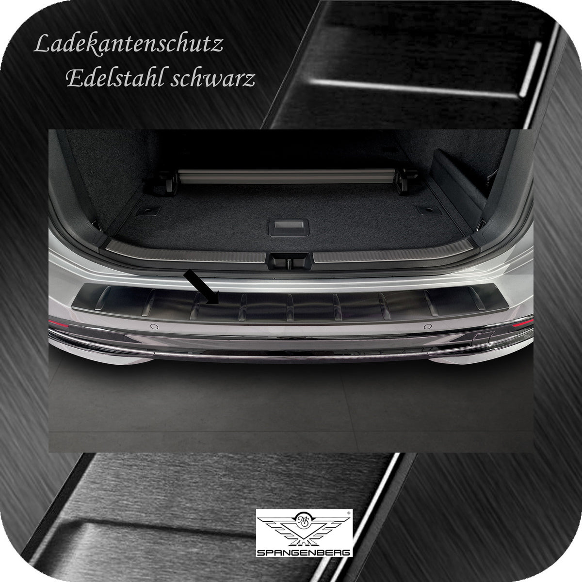 Ladekantenschutz Edelstahl schwarz für VW Passat Variant B9 ab 02.2024- 3245306 c