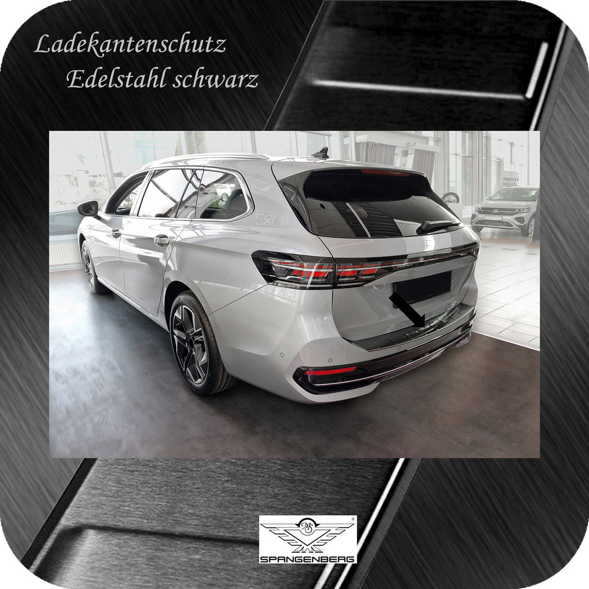 Ladekantenschutz Edelstahl schwarz für VW Passat Variant B9 ab 02.2024- 3245306 g