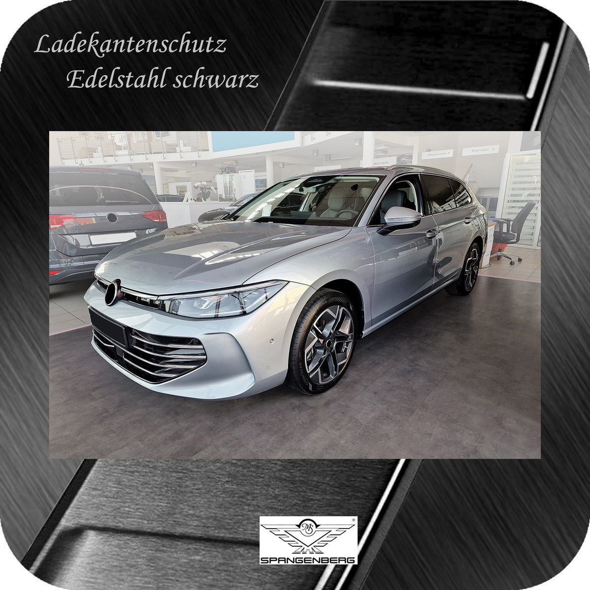 Ladekantenschutz Edelstahl schwarz für VW Passat Variant B9 ab 02.2024- 3245306 h