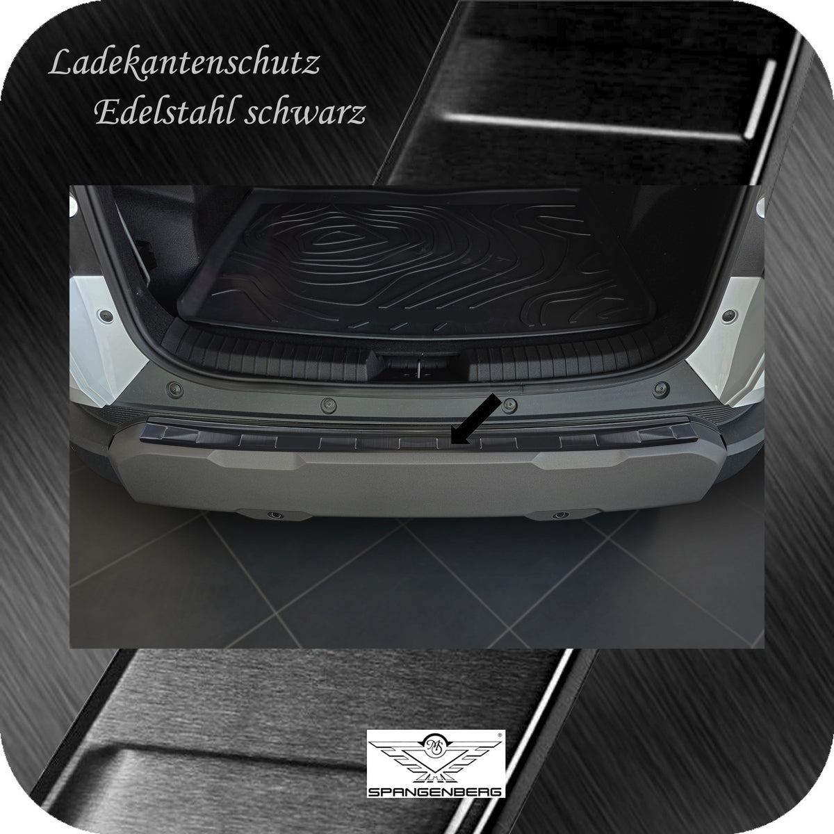 Ladekantenschutz Edelstahl schwarz für Dacia Duster III 3.Gen. ab 05.24- 3245308c