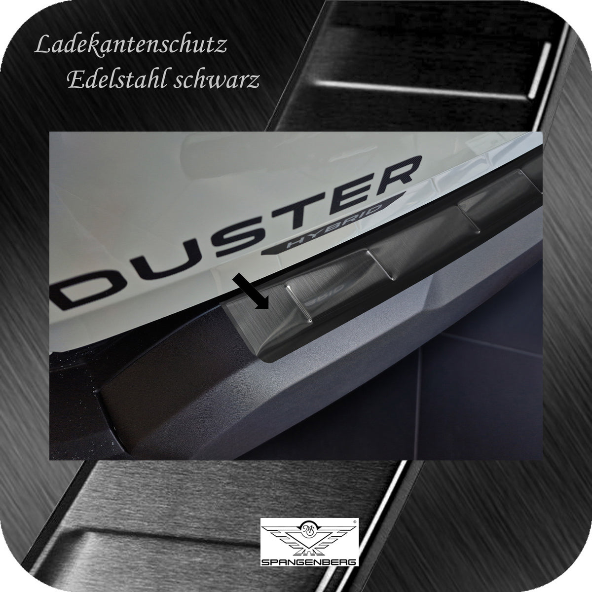 Ladekantenschutz Edelstahl schwarz für Dacia Duster III 3.Gen. ab 05.24- 3245308d