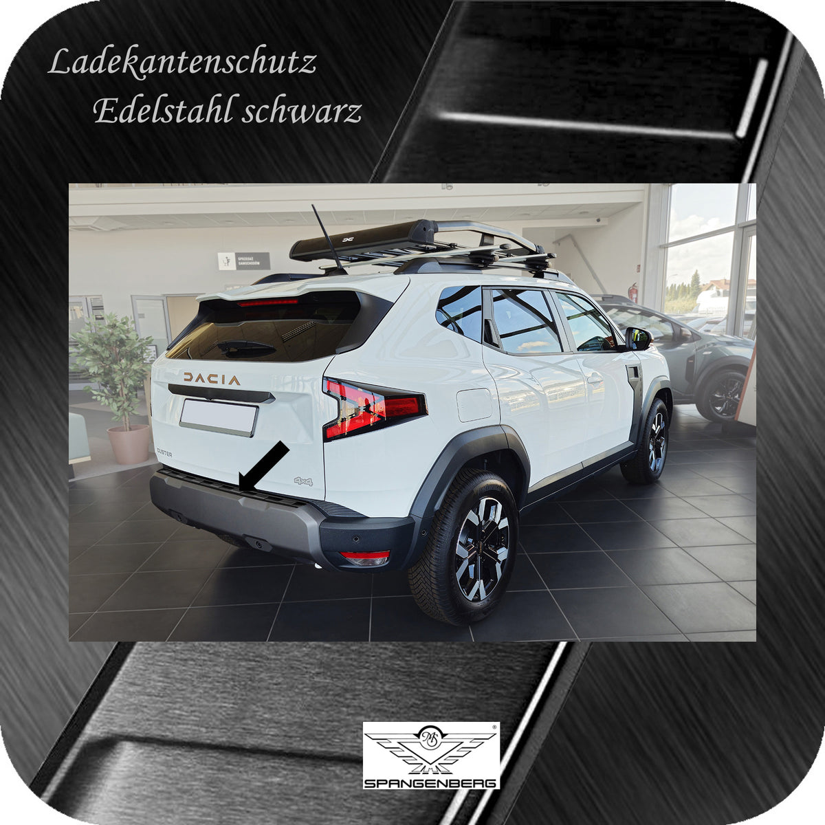 Ladekantenschutz Edelstahl schwarz für Dacia Duster III 3.Gen. ab 05.24- 3245308g
