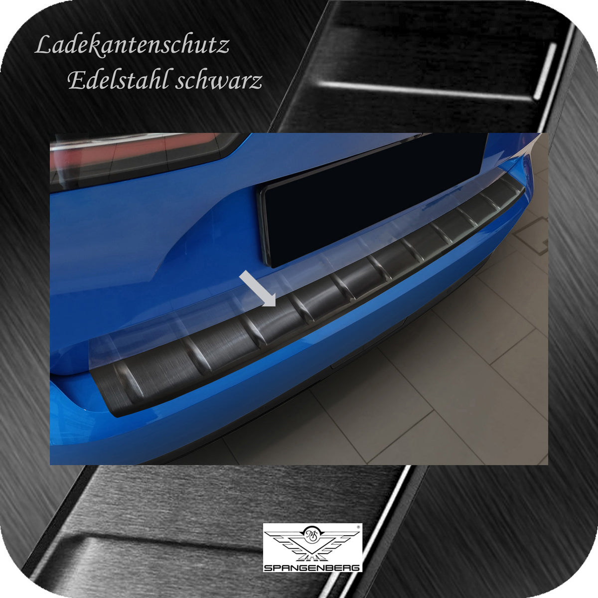 Ladekantenschutz Edelstahl schwarz für Opel Astra L Sports Tourer 10.22- 3245309 b