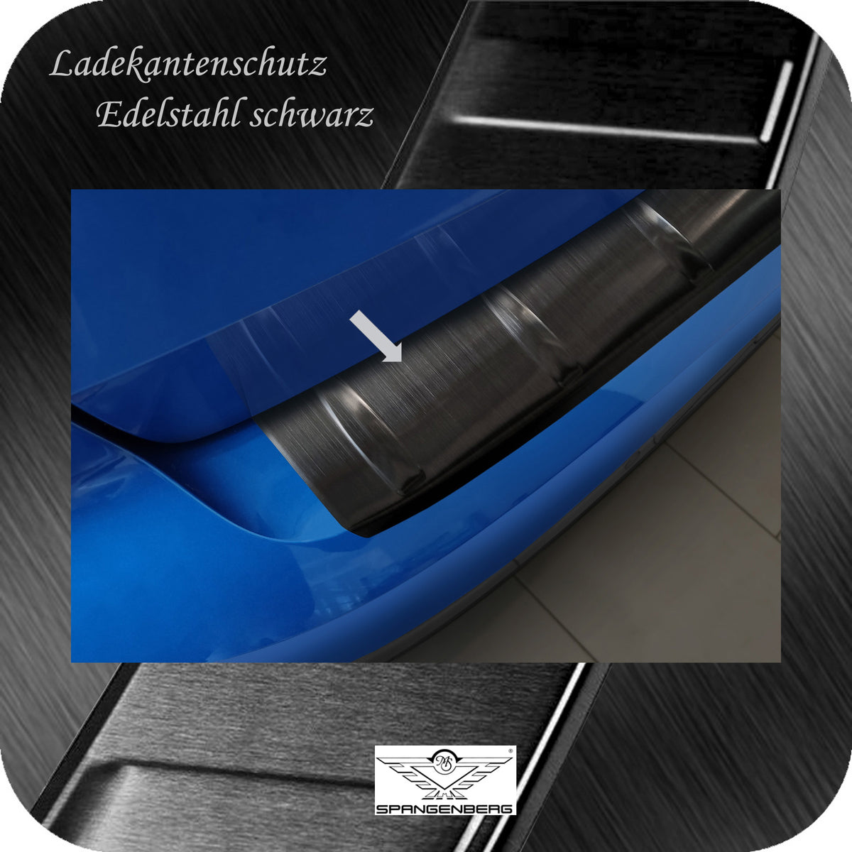 Ladekantenschutz Edelstahl schwarz für Opel Astra L Sports Tourer 10.22- 3245309 d