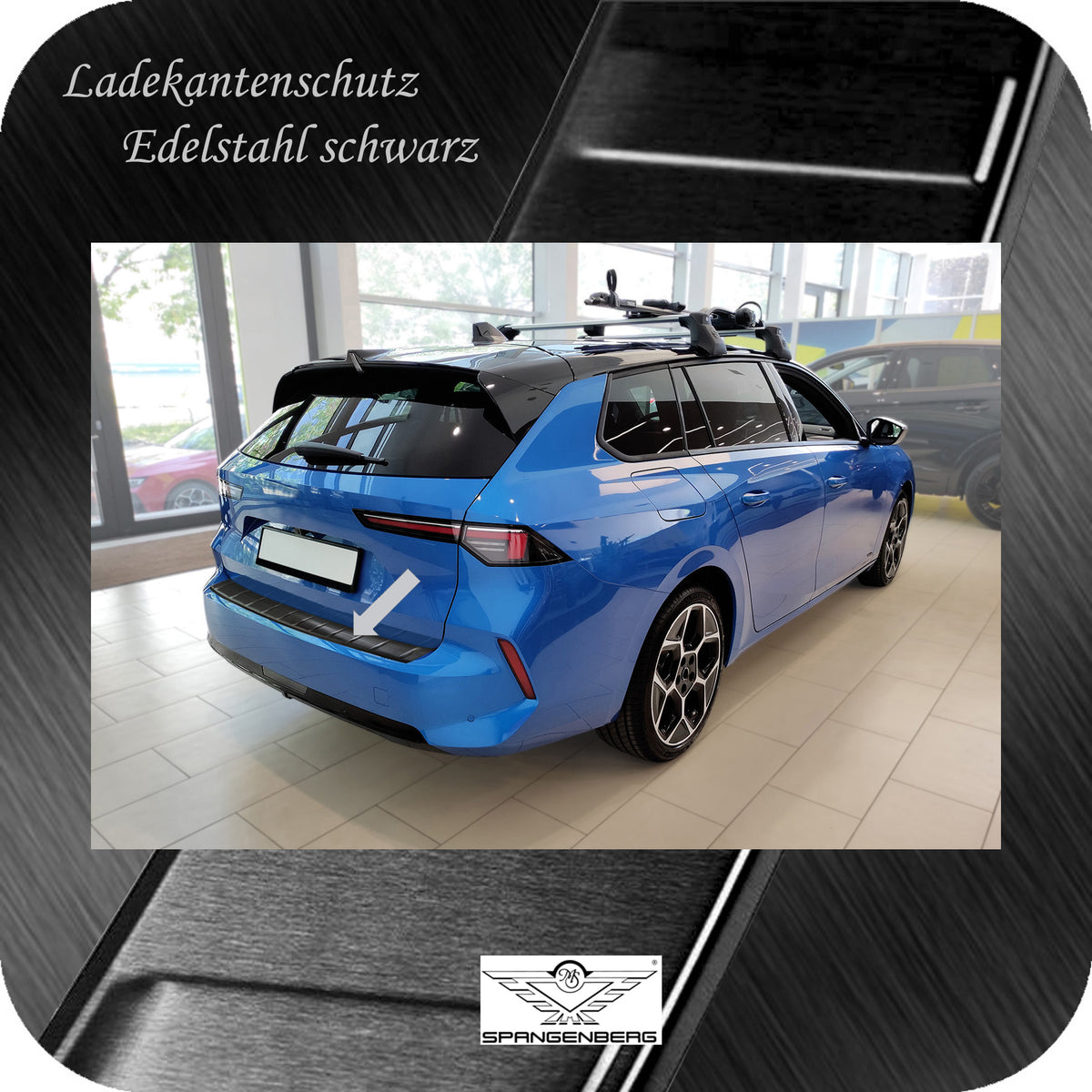 Ladekantenschutz Edelstahl schwarz für Opel Astra L Sports Tourer 10.22- 3245309 g