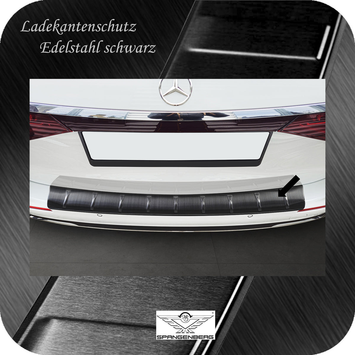 Ladekantenschutz Edelstahl schwarz Mercedes E-Klasse T-Modell S214 2023- 3245314c