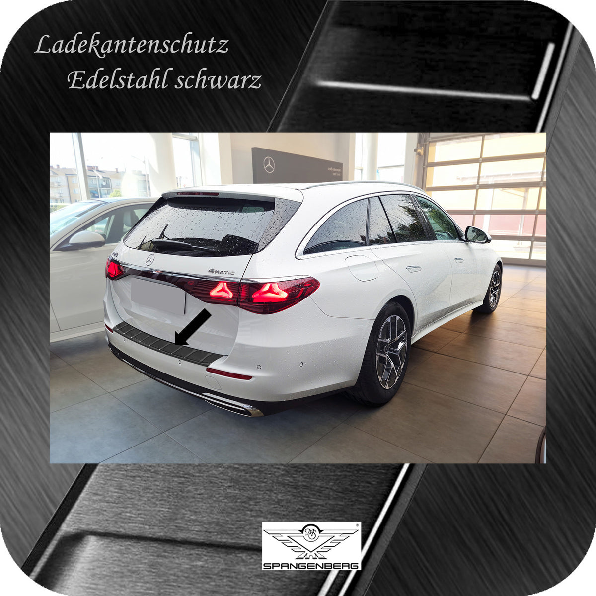 Ladekantenschutz Edelstahl schwarz Mercedes E-Klasse T-Modell S214 2023- 3245314g