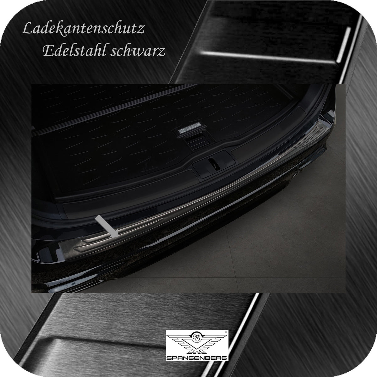 Ladekantenschutz Edelstahl schwarz für Lexus RX V Typ AL30 ab Bj 6.2022- 3245333 a