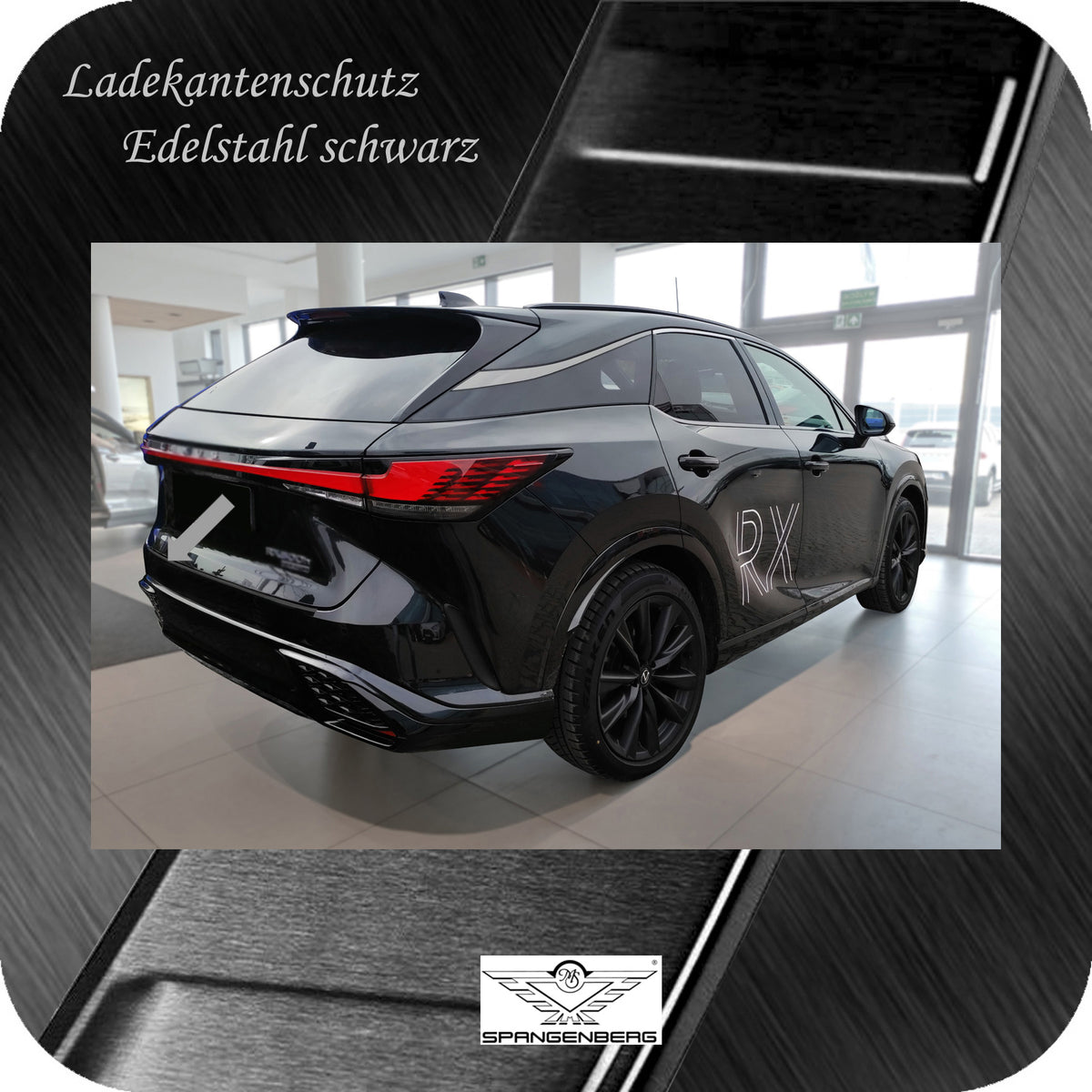 Ladekantenschutz Edelstahl schwarz für Lexus RX V Typ AL30 ab Bj 6.2022- 3245333 g