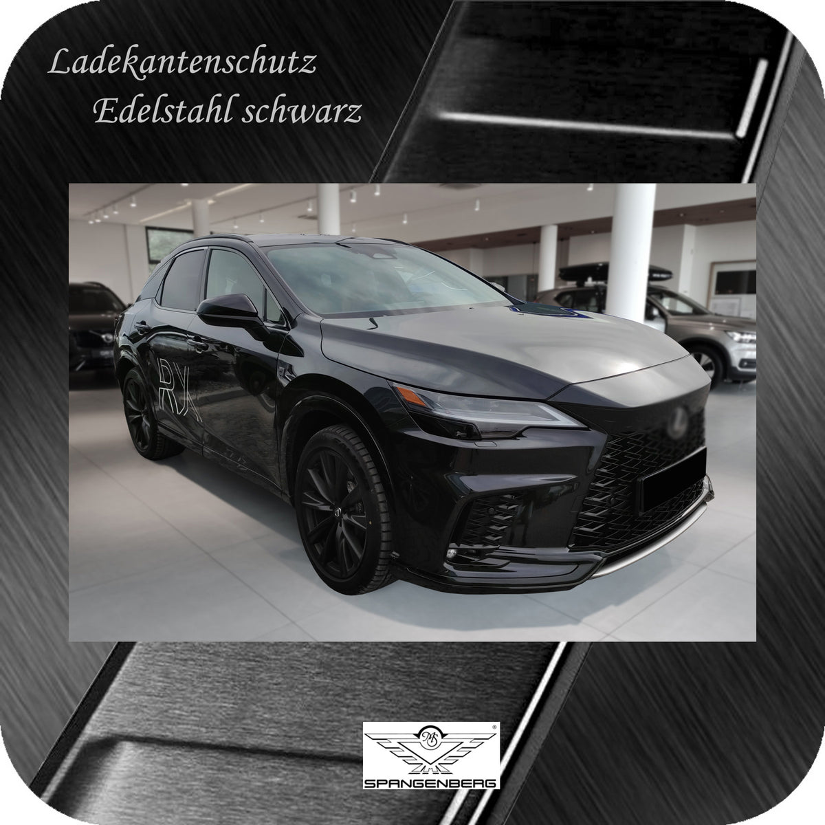 Ladekantenschutz Edelstahl schwarz für Lexus RX V Typ AL30 ab Bj 6.2022- 3245333 h