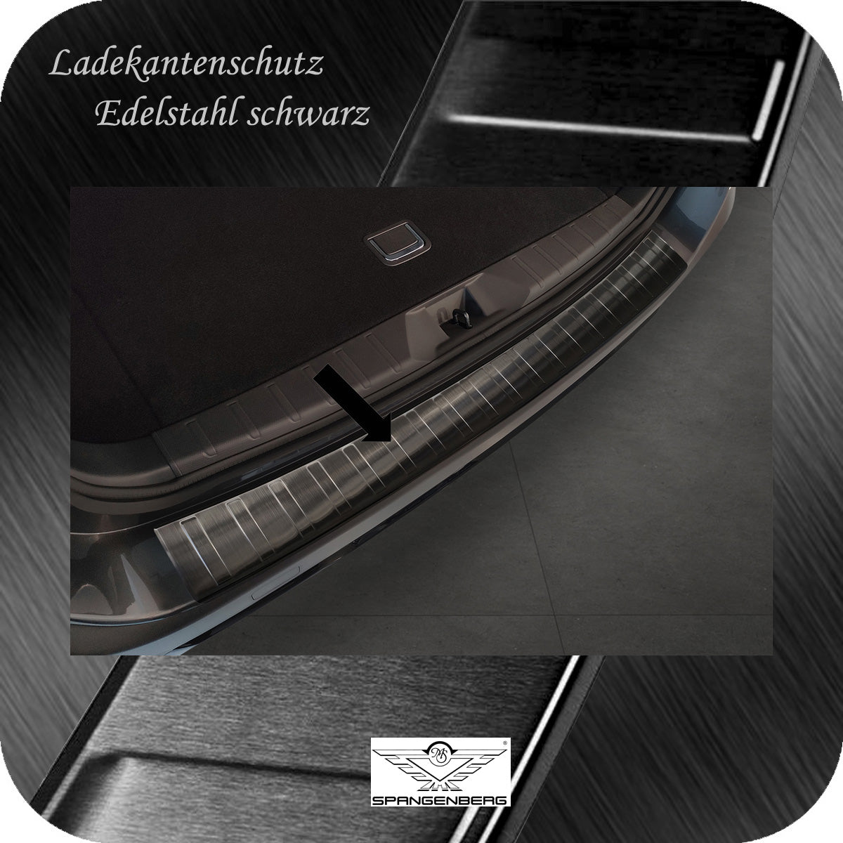 Ladekantenschutz Edelstahl schwarz für Subaru Outback VI BT Mopf 5.2021- 3245334 a